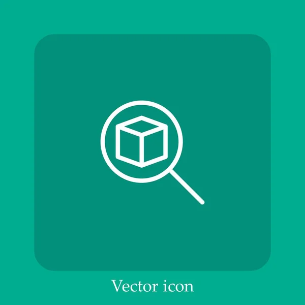 Ícone Vetor Pesquisa Linear Icon Line Com Curso Editável — Vetor de Stock