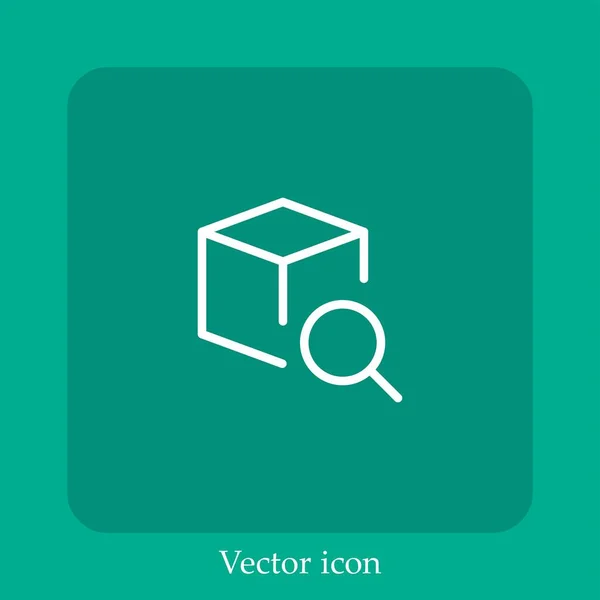 Encontrar Ícone Vetorial Linear Icon Line Com Curso Editável — Vetor de Stock