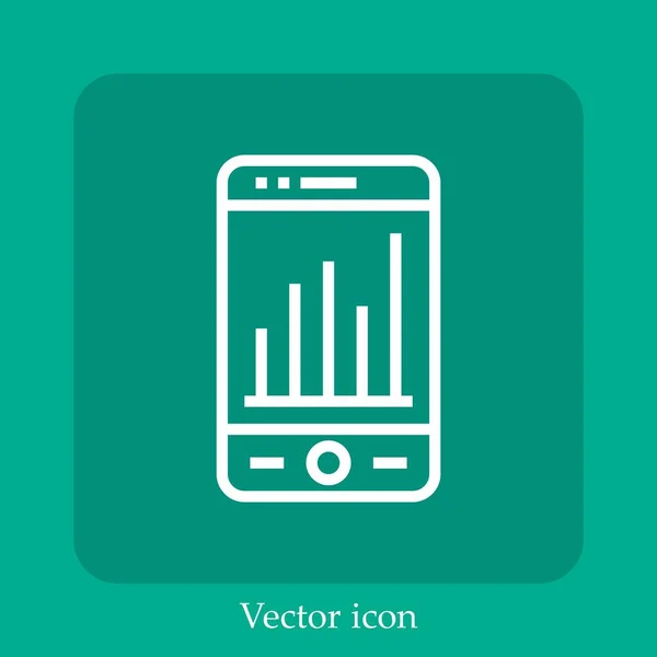 Handy Vektor Symbol Lineare Symbol Linie Mit Editierbarem Strich — Stockvektor