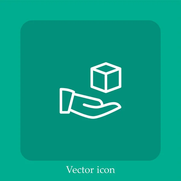 Compartilhar Ícone Vetorial Linear Icon Line Com Curso Editável — Vetor de Stock
