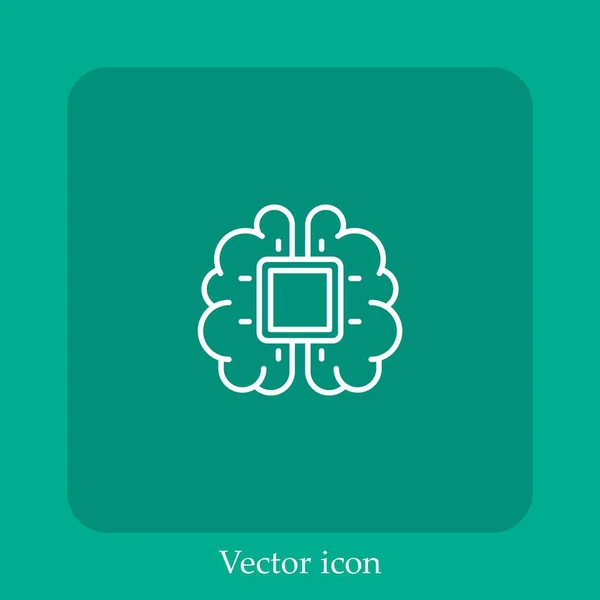 Lernen Vektor Symbol Lineare Icon Line Mit Editierbarem Strich — Stockvektor