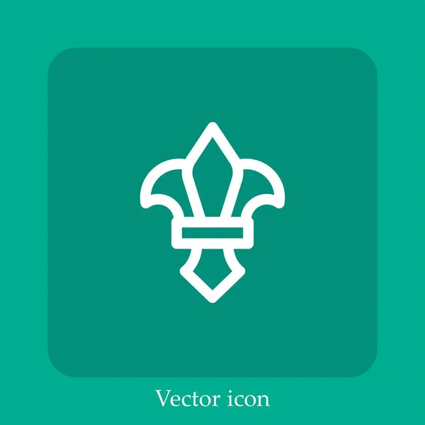 Lis Icono Vectorial Icon Line Lineal Con Carrera Editable Vectores de stock libres de derechos