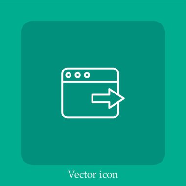 Web sayfası vektör simgesi doğrusal simgesi. Düzenlenebilir vuruş ile satır