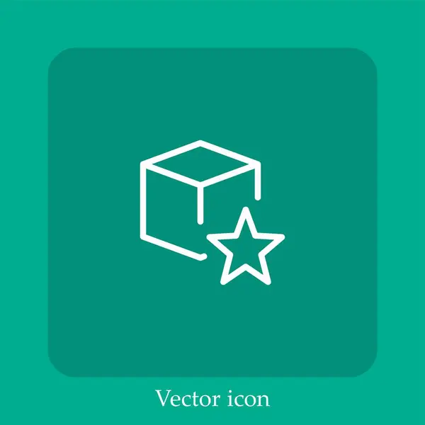 Ícone Vetor Favorito Linear Icon Line Com Curso Editável — Vetor de Stock