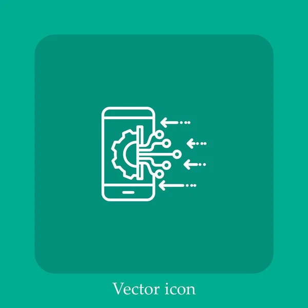 Intelligenz Vektor Symbol Lineare Icon Line Mit Editierbarem Strich — Stockvektor
