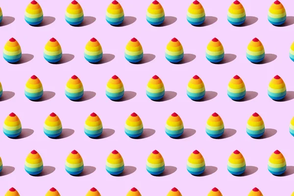 Makyaj, vakıf, makyaj sanatçısı için pansiyon kremi ve günlük yüz bakımı için çok renkli sünger. Pembe arka planda, gölgeli, kadınların parlak güzellik aksesuarı. Pop sanat fotoğrafı, moda deseni..