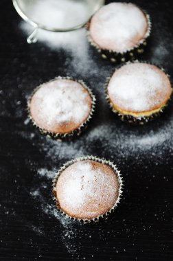 muffins içinde toz şeker