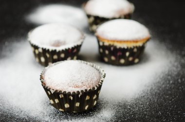 muffins içinde toz şeker