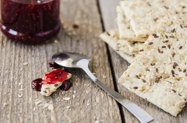 Sweet desert on a wooden table — Stock Photo, Image