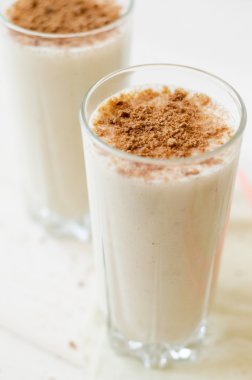 milkshake cam fincan çikolatalı tepesi ile