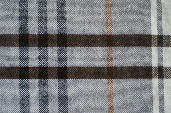 grey biege and brown texture checkered knitted blanket