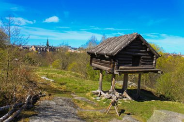 Tavuk ayağı üzerinde küçük kulübe