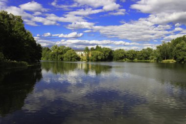 Bir homestead güzel bir günde