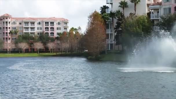 Water Fountain At Vacation Resort — Stock Video