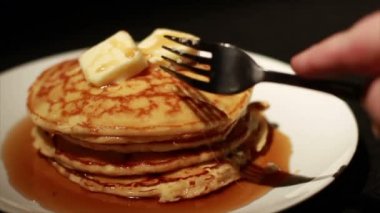 Pancakes with Butter and Syrup