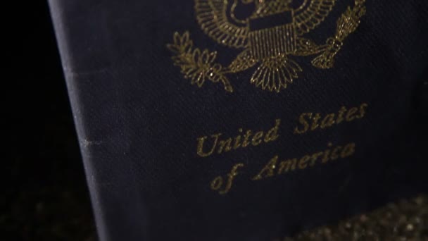 Паспорт гражданина США — стоковое видео