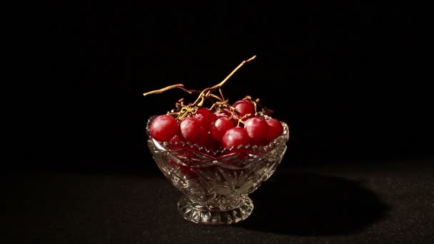 Raisins dans un bol en verre — Video