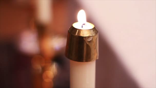 Candles at Church — Stock Video