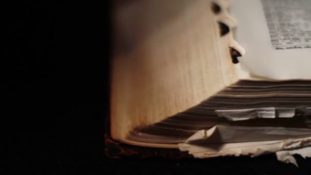 Древняя гигантская книга — стоковое видео
