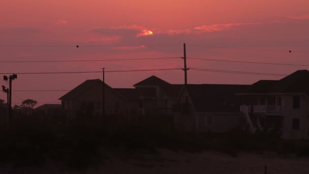 Puesta de sol en la playa — Vídeos de Stock