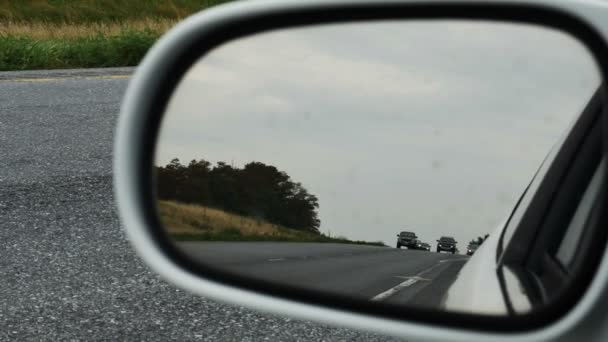 Espejo retrovisor de un coche — Vídeos de Stock