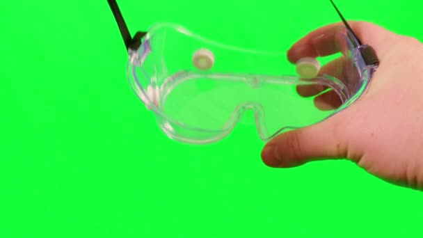 Hazmat Protection Glasses — Stock Video