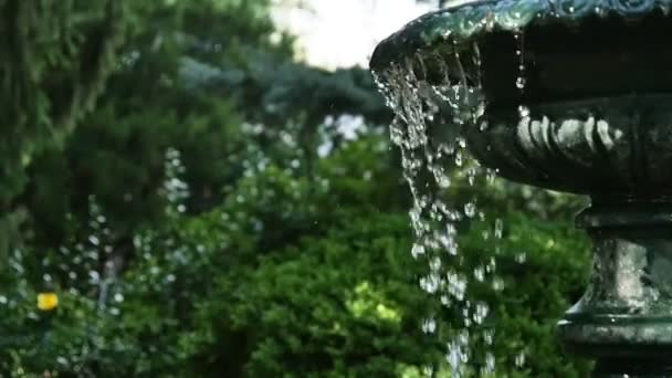 Fontana dell'acqua Primo piano — Video Stock