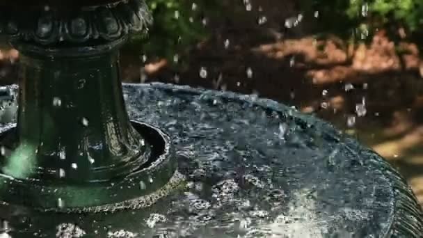 Fontana dell'acqua Primo piano — Video Stock