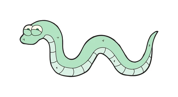 Dibujos animados adorable serpiente verde — Archivo Imágenes Vectoriales