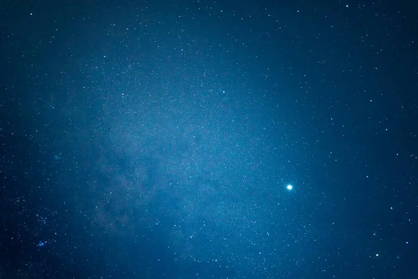 Galaxia Vía Láctea Fotografía Larga Exposición Con Grano Vista Panorámica —  Fotos de Stock