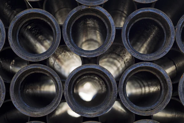 Metal, cast iron pipes — Stock Photo, Image