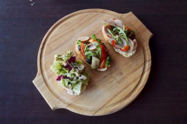 Bruschetta ahşap oyun tahtası 