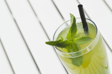 Nane ve buz ile limonata.