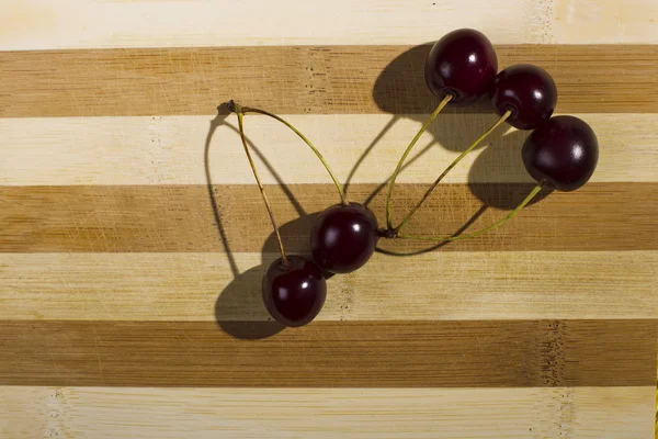 Berries cherry on wooden background. — Stock Photo, Image