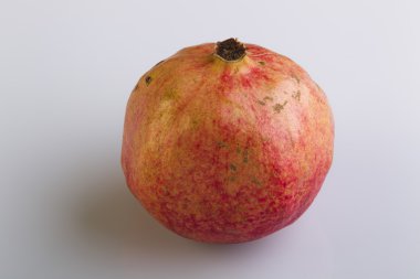 beyaz zemin üzerine nar