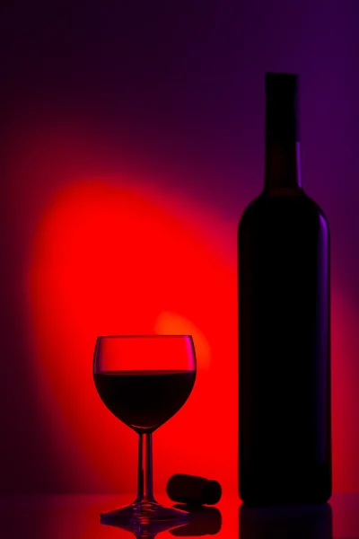 ワイン、コルク、ワインのボトルのガラス — ストック写真