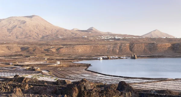 Panorama de Salinas del janubio, lanzarote —  Fotos de Stock