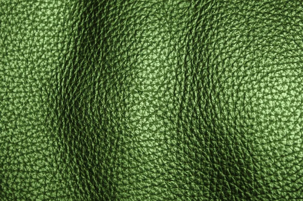 Green leather texture — Stock Photo, Image