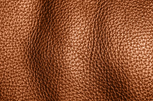 Golden brown leather texture — Stock Photo, Image