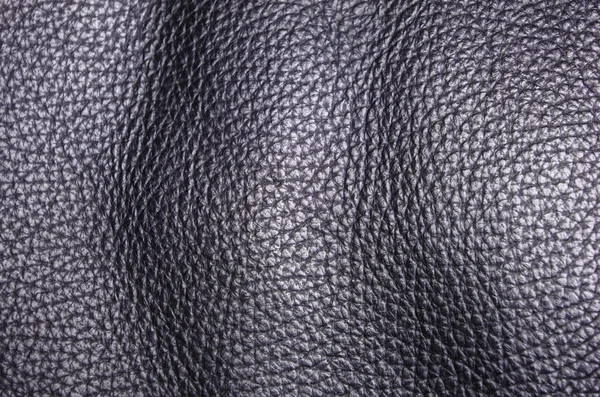 Black leather texture — Stock Photo, Image