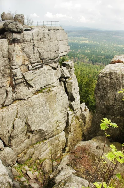 Szczeliniec Wielki in Gory Stolowe mountains, Poland — Stock Photo, Image