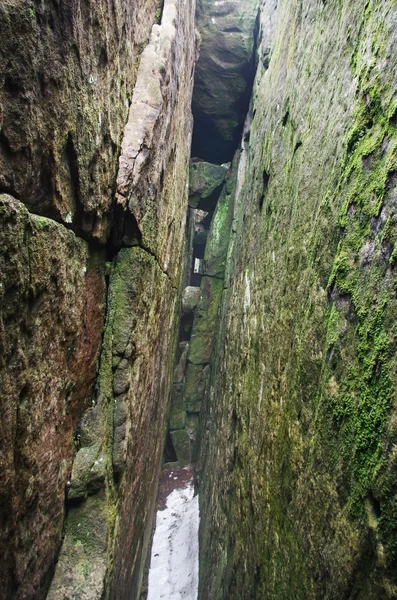 Szczeliniec Wielki en las montañas Gory Stolowe, Polonia — Foto de Stock