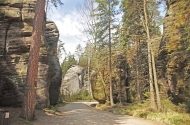 monadnock rocks in Skalne Mesto Ardspach Czech Republic clipart