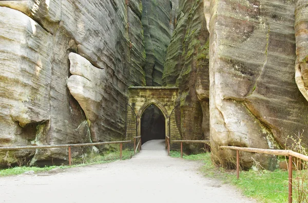 The door to Skalne Mesto Adrspach Czech Republic — Stock Photo, Image