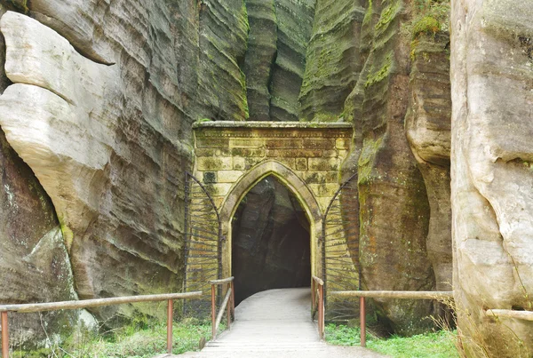 The door to Skalne Mesto Adrspach Czech Republic — Stock Photo, Image