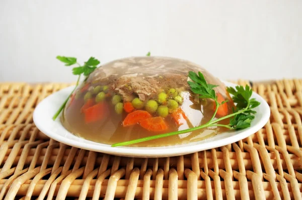 Polish cuisine: pork aspic — Stock Photo, Image