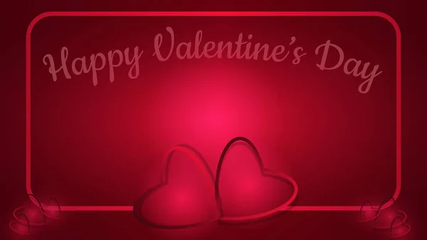 Card Valentine Day Template Used Decoration Design Advertising Work Website — Vettoriale Stock