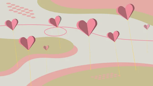 Hintergrund Karte Valentinstag Herzen Vektorschablone Geschäftspräsentation Verwendet Für Dekoration Design — Stockvektor