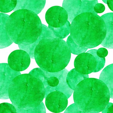 Beyaz arkaplanda benekli kusursuz yeşil suluboya deseni