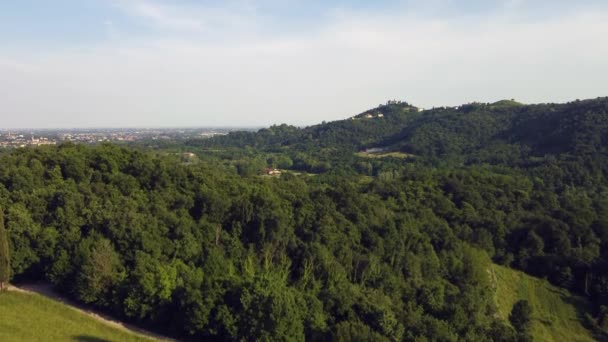 Montevecchia Curone Valley Bölge Parkının Manzarası Brianza Lombardy Talya — Stok video